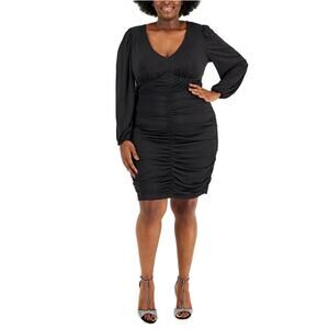EMERALD SQUARE Women's Plus Size 24W / Trendy Plus Size Ruched Bodycon Dress